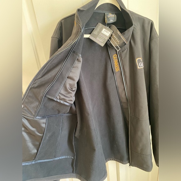 NWT Guinness Official Performance Soft Shell Fleece Jacket Coat 2XL Gift - Picture 2 of 9